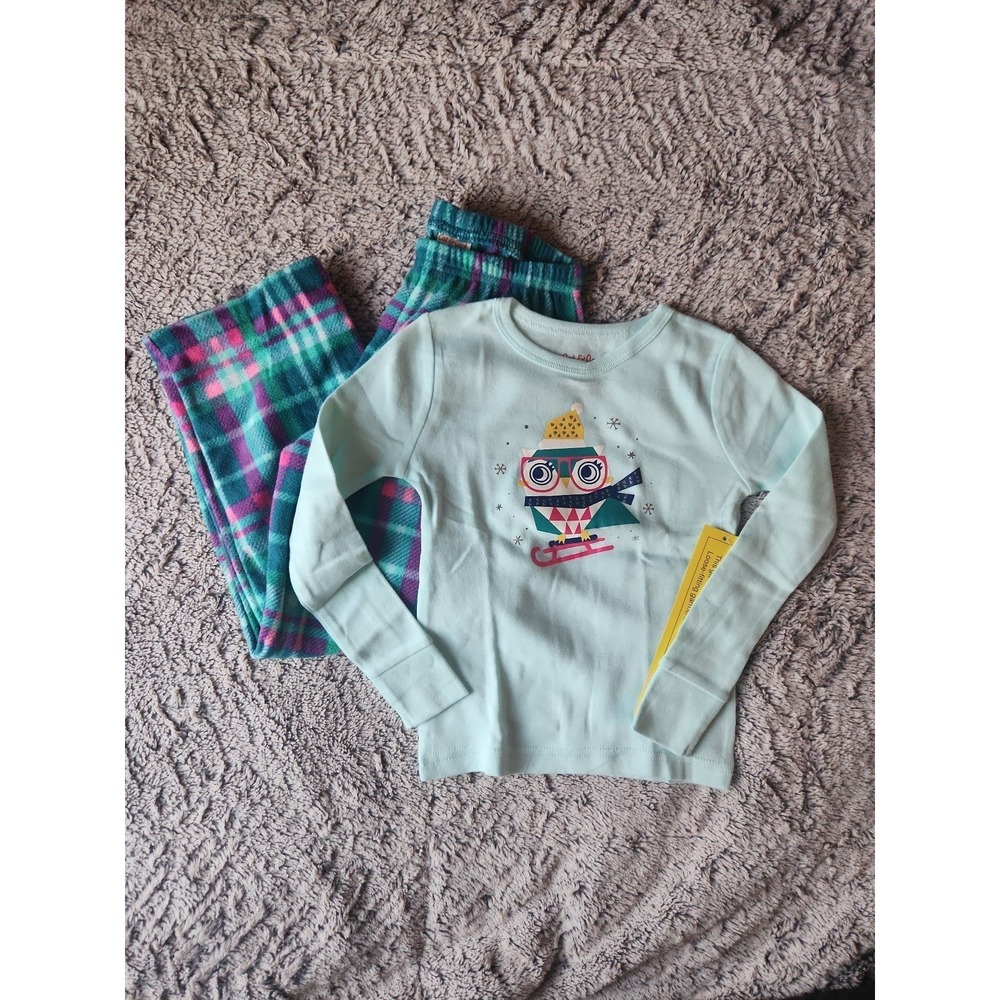 Cat & Jack 4T OWL pajama set NWT‎